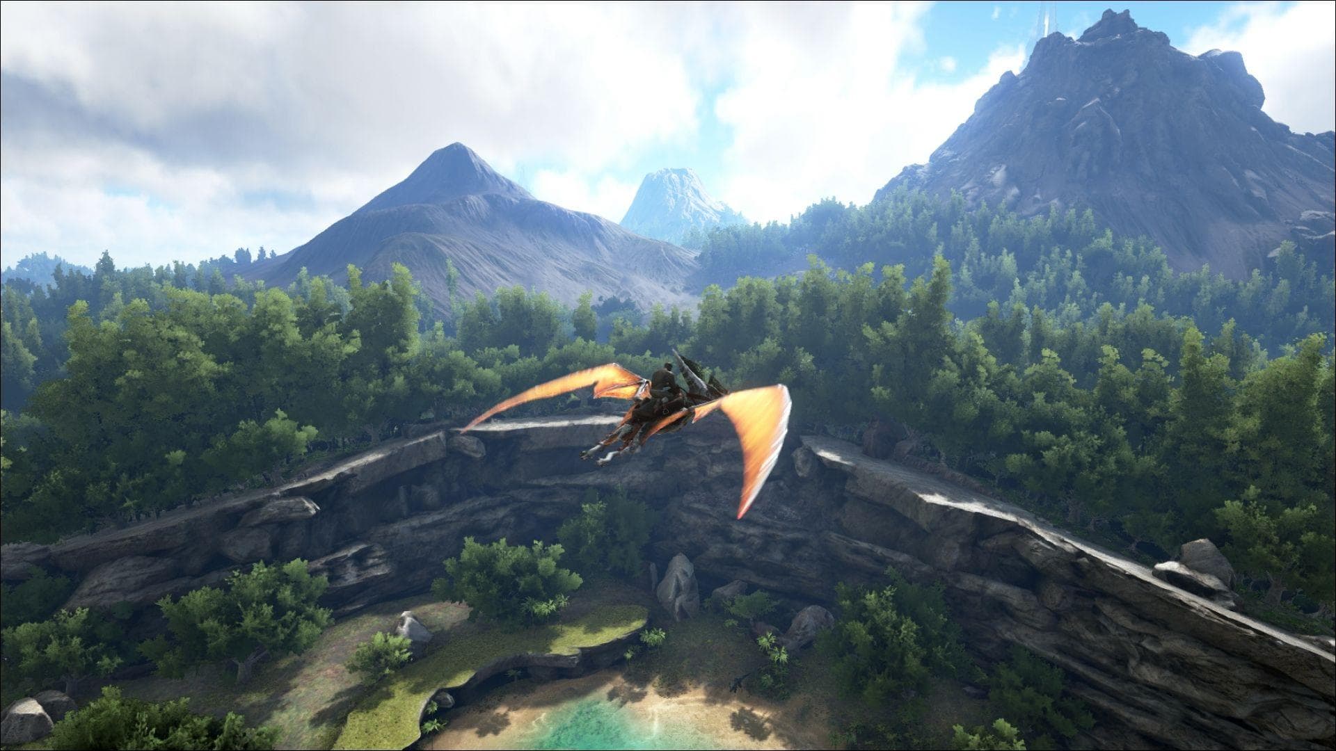 ARK gameplay — taming & exploration