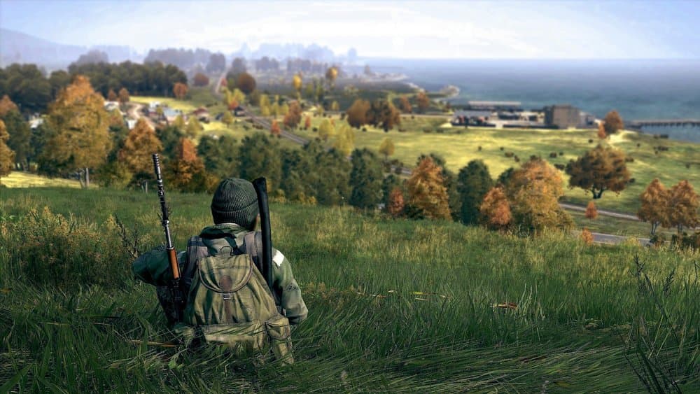 DayZ survival gameplay scavenging a town
